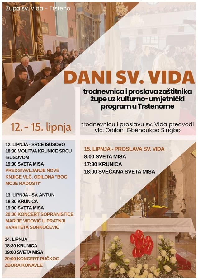 12. – 15. 6. Dani sv. Vida u Trstenom