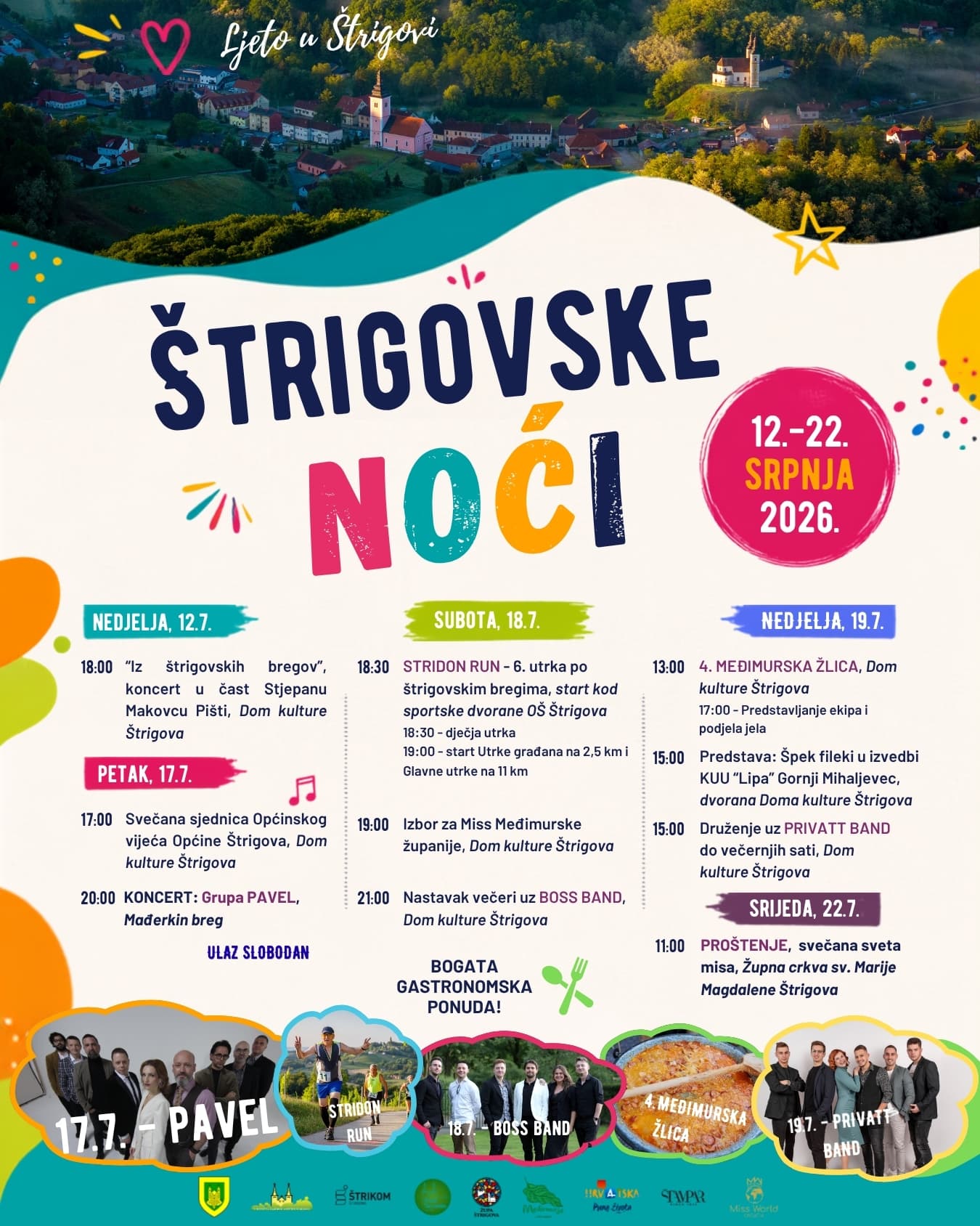 Štrigovske noći u srpnju donose niz događanja ispunjenih glazbom, sportom, tradicijom i zabavom