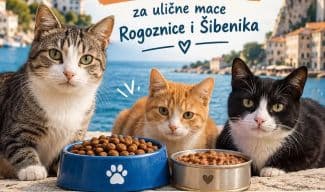 Šibenske šape u akciji Pomozimo uličnim macama Šibenika i Rogoznice. Akcija počinje danas u 11 sati.  Svaka mrva hrane znači život i nadu za jednu ...