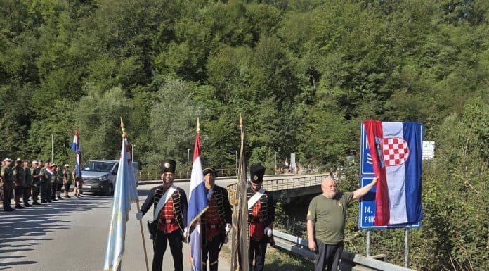 Most na Mrežnici imenovan “Mostom 14. domobranske pukovnije Slunj”
