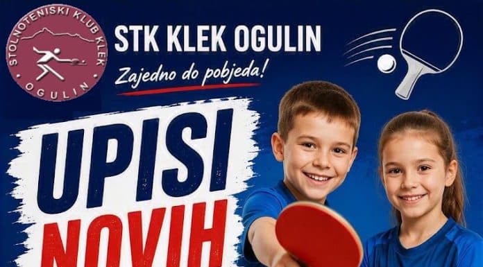 Upis novih članova u Stolnoteniski klub Klek Ogulin