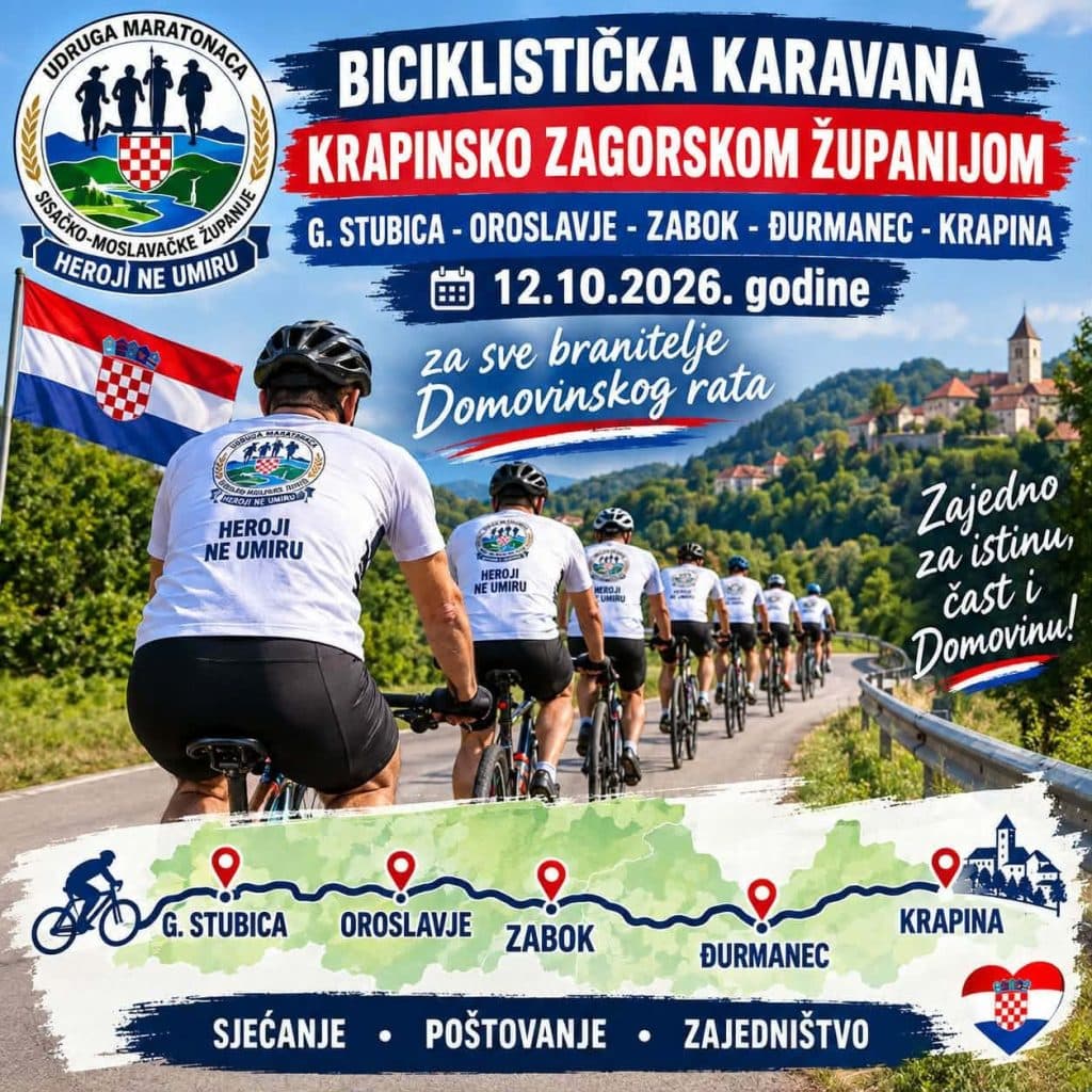 Za sve branitelje Domovinskog rata organizira se Biciklistička karavana Krapinsko-zagorskom županijom