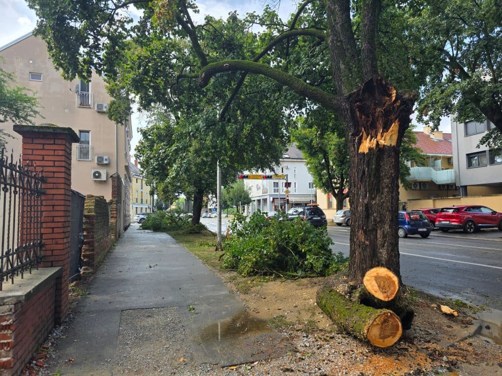 Kratkotrajno, ali snažno nevrijeme pogodilo Bjelovar