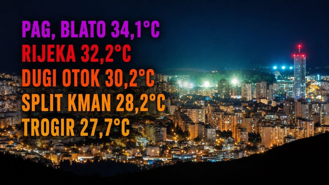 Ekstrem na dalmatinskom otoku: Prije ponoći temperatura doseže čak 34 stupnja, za sve je kriva fenska bura