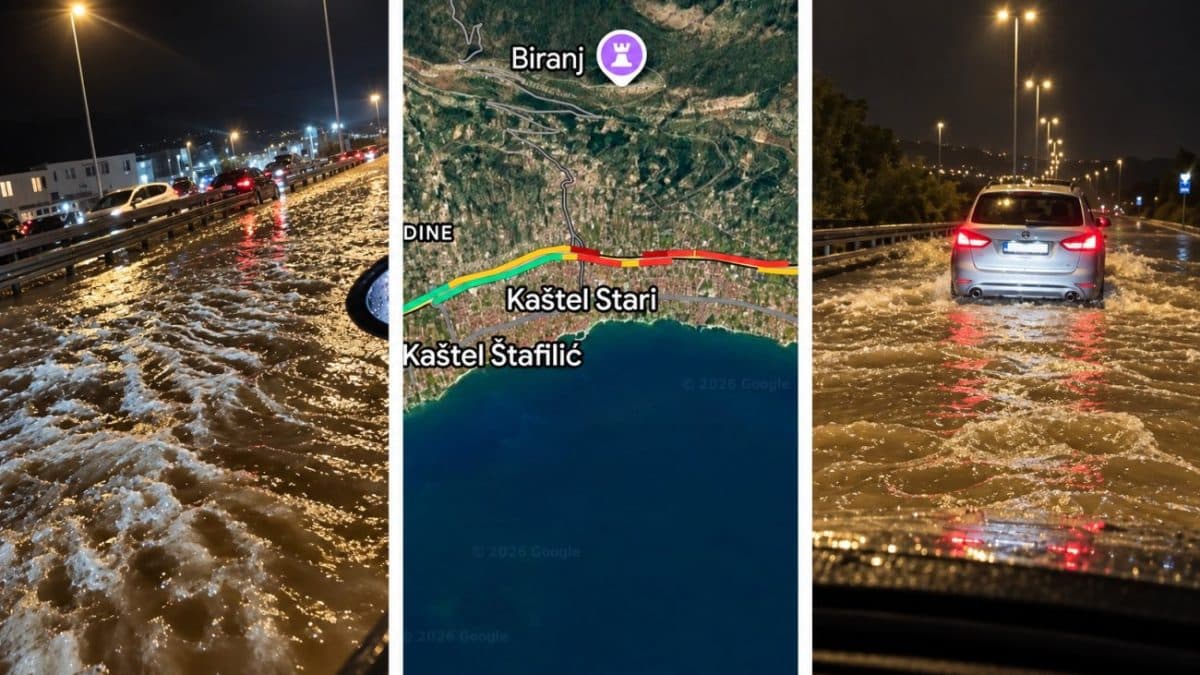 KOLAPS U KAŠTELIMA  Magistrala pod vodom, automobili ostaju u kvaru: U dijelovima Dalmacije palo više od 100 litara kiše