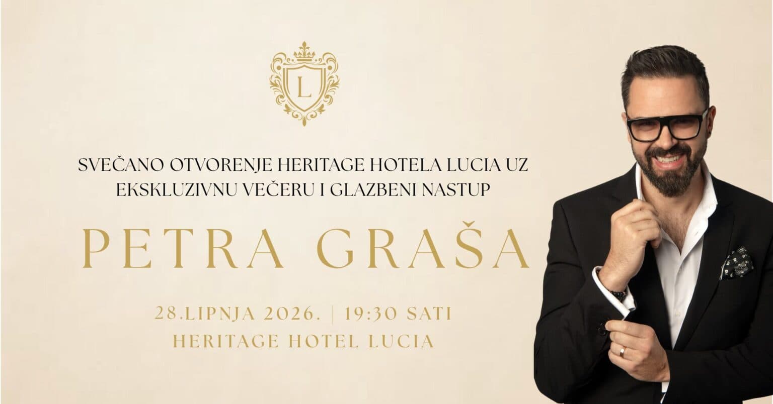 Petar Grašo nastupa na ekskluzivnoj ljetnoj večeri Heritage Hotela Lucia