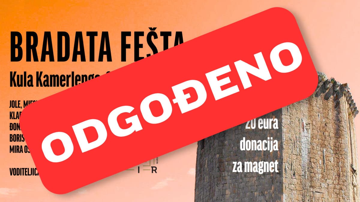 Bradata Fešta u Kuli Kamerlengo odgađa se zbog nepovoljnih vremenskih uvjeta